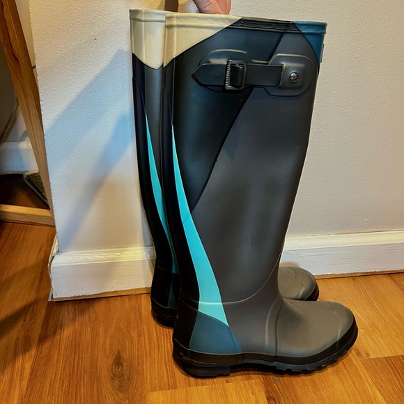RARE Womens Hunter multicolor tall rain boots - Picture 2 of 8